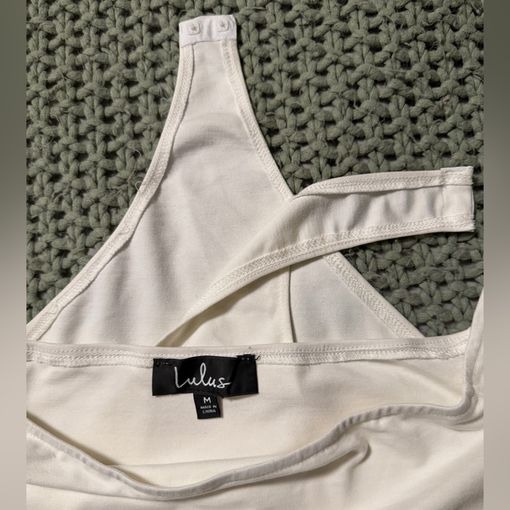 Lulus Good One White Off-the-Shoulder Bodysuit Size M - Picture 11 of 12